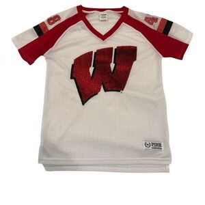 Victoria Secret PINK sequin University of Wisconsin Badger Jersey size XS